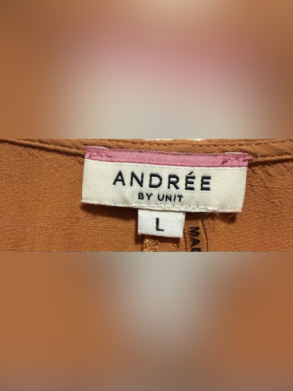 Andree Gold V-Neck Ruffle Sleeve Blouse - Picture 3 of 3